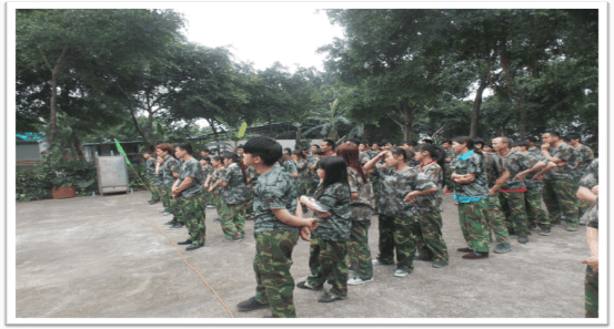 March 31, 2015, Qi De New Energy Technology Co., Ltd had organized a one-day military training activities.